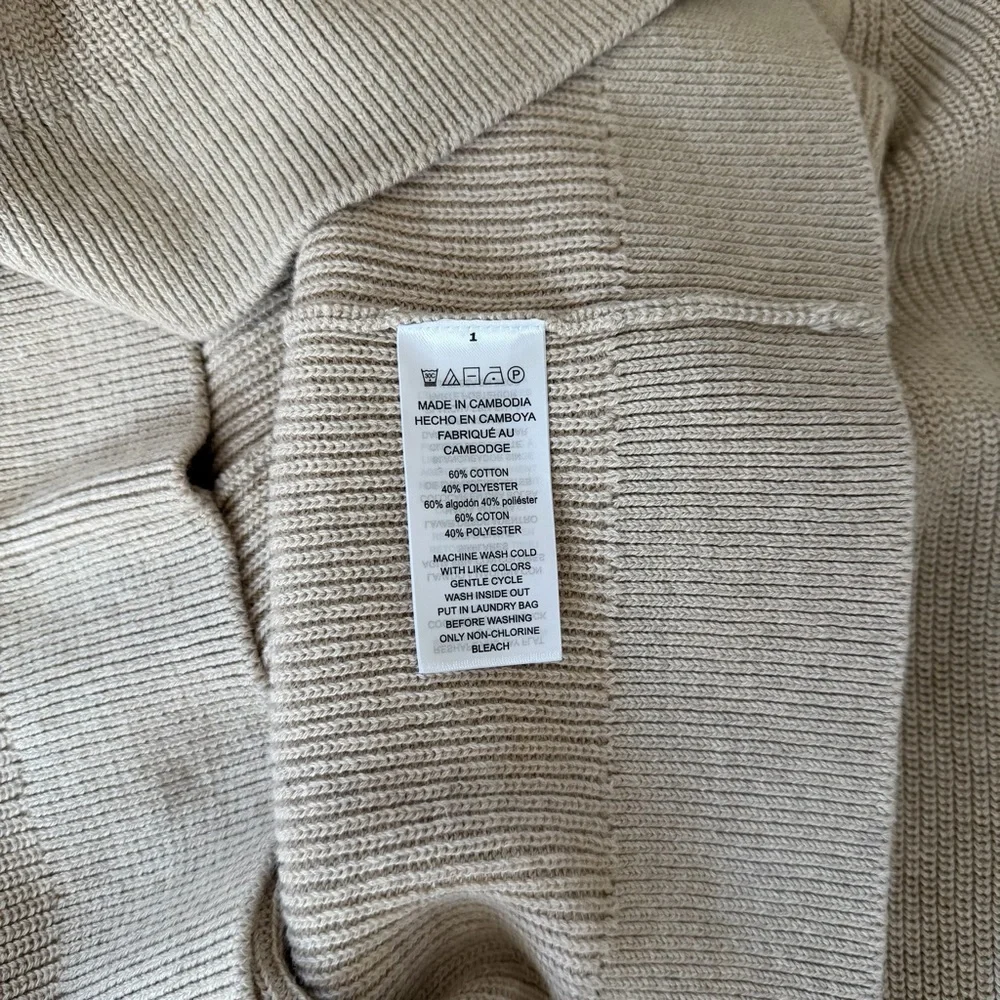 Michael Kors Beige Sweater with Gold Accents, Sz M